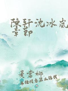 陈轩沈冰岚最新章节