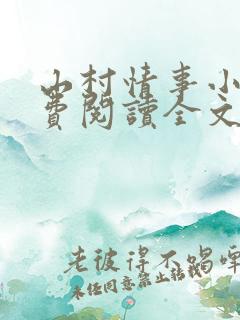 山村情事小说免费阅读全文