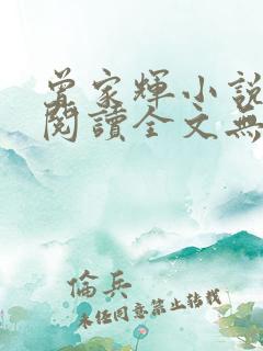 曾家辉小说免费阅读全文无弹窗