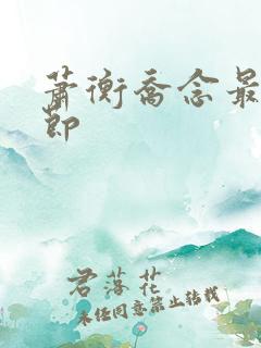萧衡乔念最新章节
