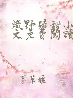 炽野归甜小说全文免费阅读