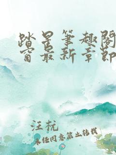 踏星笔趣阁无弹窗最新章节