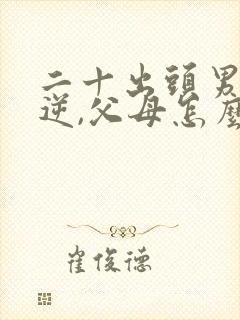 二十出头男孩叛逆,父母怎么办