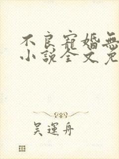 不良宠婚无删减小说全文免费阅读