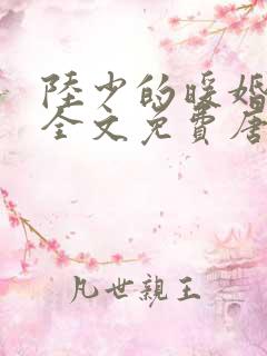 陆少的暖婚新妻全文免费唐玉
