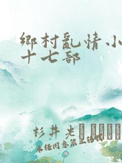 乡村乱情小说第十七部