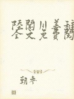陆闻川姜稚小说全文免费阅读