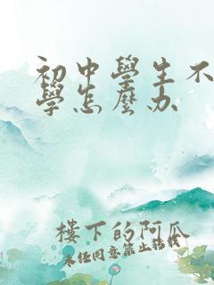初中学生不想上学怎么办