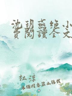 沈玥燕绝小说免费阅读全文最新章节