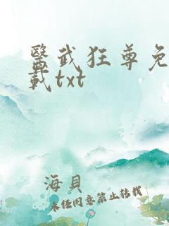 医武狂尊免费下载txt