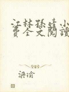 江林孙晴小说免费全文阅读