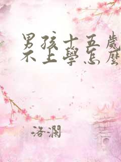 男孩十五岁叛逆不上学怎么办