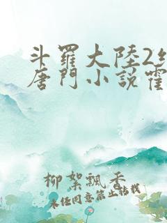 斗罗大陆2绝世唐门小说霍雨浩