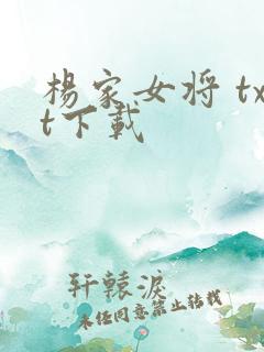 杨家女将 txt下载