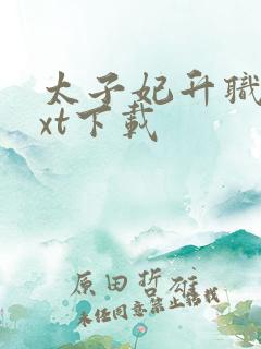 太子妃升职记txt下载