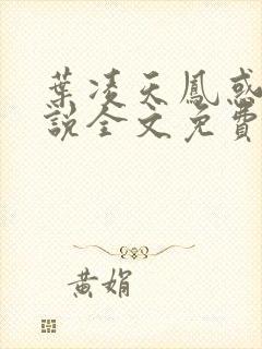 叶凌天凤惑君小说全文免费阅读