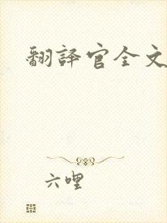 翻译官全文阅读