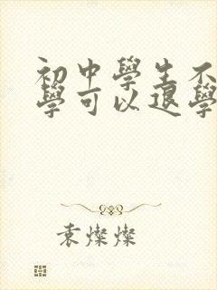 初中学生不想上学可以退学吗