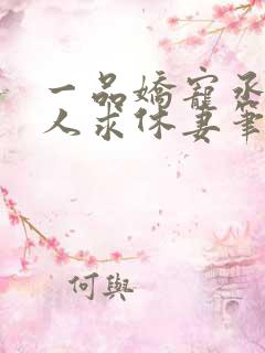 一品娇宠丞相大人求休妻笔趣阁