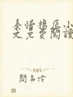 秦惜杨辰小说全文免费阅读无弹窗