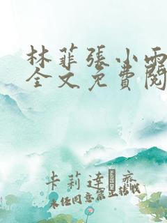 林菲张小雨小说全文免费阅读