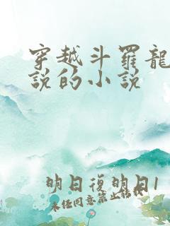 穿越斗罗龙王传说的小说