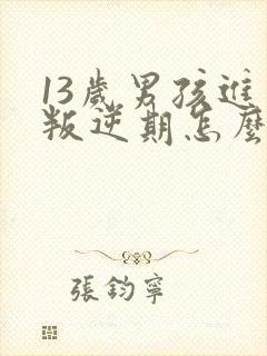 13岁男孩进入叛逆期怎么办