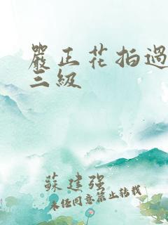 严正花拍过什么三级