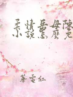 柔情岳母陈丽芳小说怎么免费阅读
