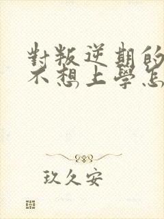 对叛逆期的男孩不想上学怎么办