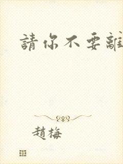 请你不要离开我