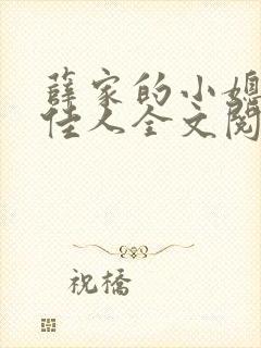 薛家的小媳妇笑佳人全文阅读