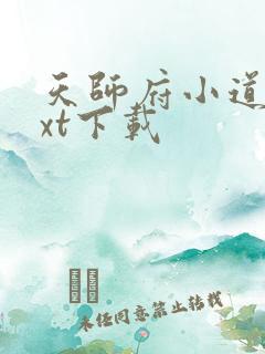 天师府小道士txt下载