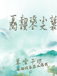 夏韵瑶小说免费阅读全文最新章节