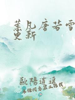 叶凡唐若雪今天更新