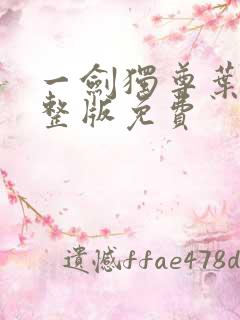一剑独尊叶玄完整版免费