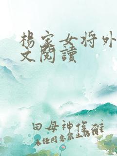 杨家女将外传全文阅读