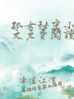 孤女秘密小说全文免费阅读最新章节