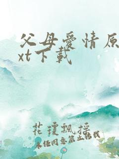 父母爱情原著txt下载