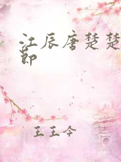 江辰唐楚楚全章节