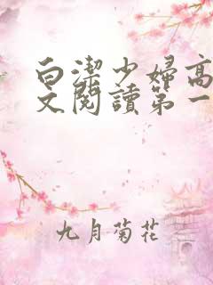 白洁少妇高义全文阅读第一篇