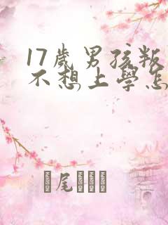 17岁男孩叛逆不想上学怎么办