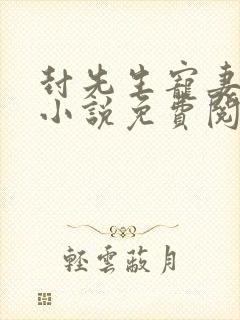 封先生宠妻无度小说免费阅读