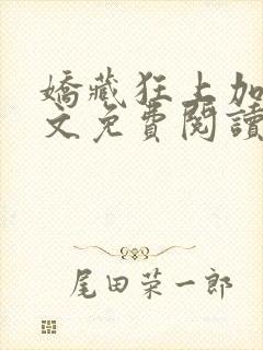 娇藏狂上加狂全文免费阅读笔趣阁