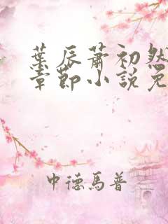 叶辰萧初然最新章节小说免费阅读
