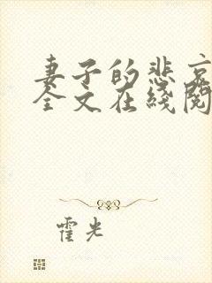 妻子的悲哀小说全文在线阅读