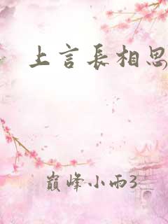 上言长相思