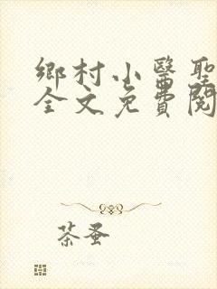 乡村小医圣小说全文免费阅读