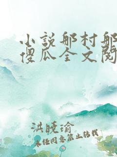 小说那村那人那傻瓜全文阅读
