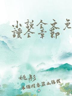 小说全文免费阅读全章节